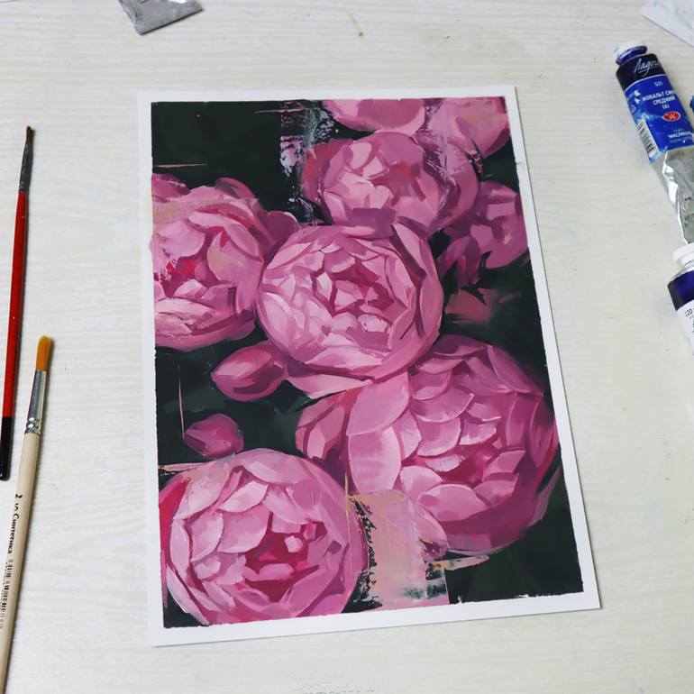 Original Floral Painting by Ildar Kamaletdinov