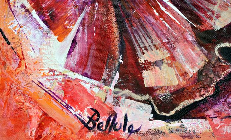 Original Abstract Expressionism Floral Painting by Bellule Art