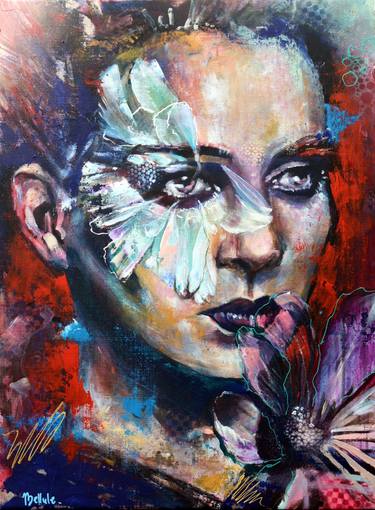 Original Contemporary Women Mixed Media by Bellule Art