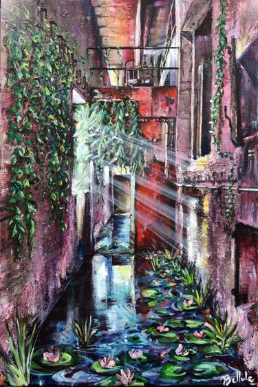 Original Contemporary Architecture Painting by Bellule Art
