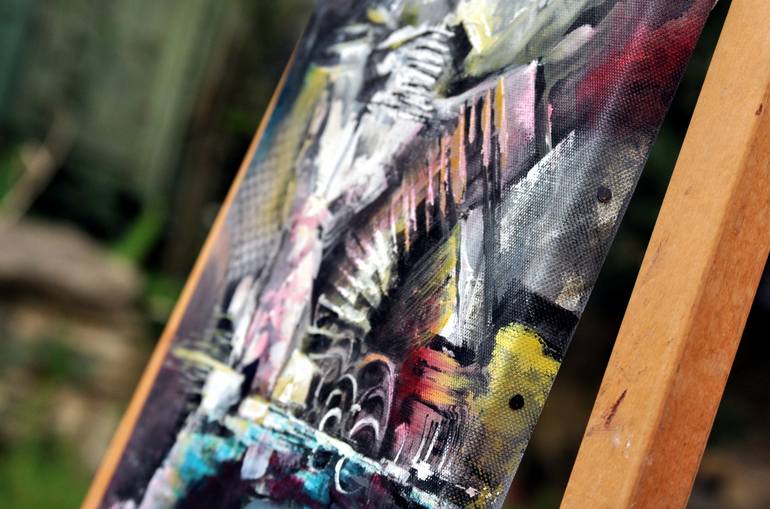 Original Abstract Expressionism Abstract Painting by Bellule Art