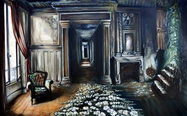 Original Expressionism Interiors Paintings by Bellule Art