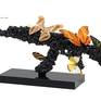 In the flying gun free standing sculpture, I wanted to express the contrast between the lightness of the butterfly and the heaviness of the weapon. Weapons kill and butterflies are symbol of immortality.
