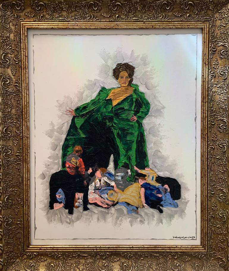 Original Abstract Pop Culture/Celebrity Painting by Baba Yaga Balenciaga