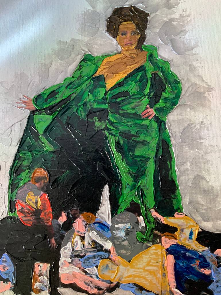Original Abstract Pop Culture/Celebrity Painting by Baba Yaga Balenciaga