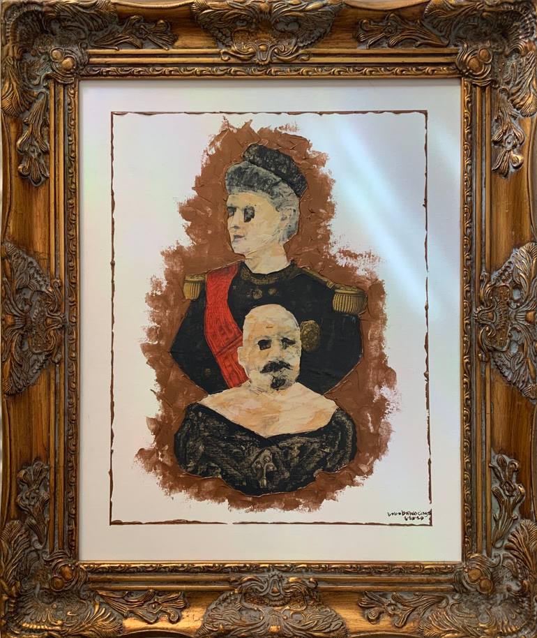 Original Surrealism People Painting by Baba Yaga Balenciaga