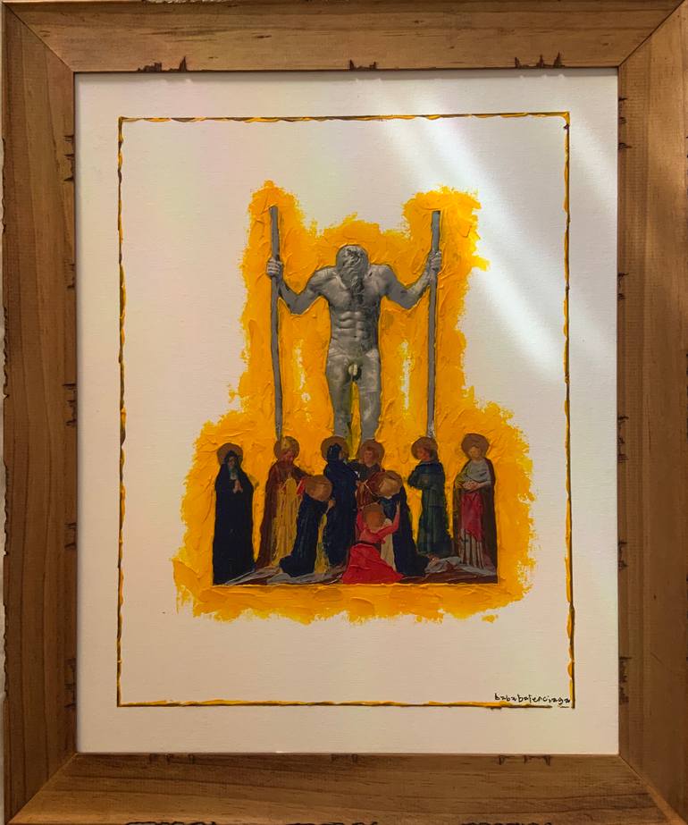 Original Surrealism Erotic Painting by Baba Yaga Balenciaga