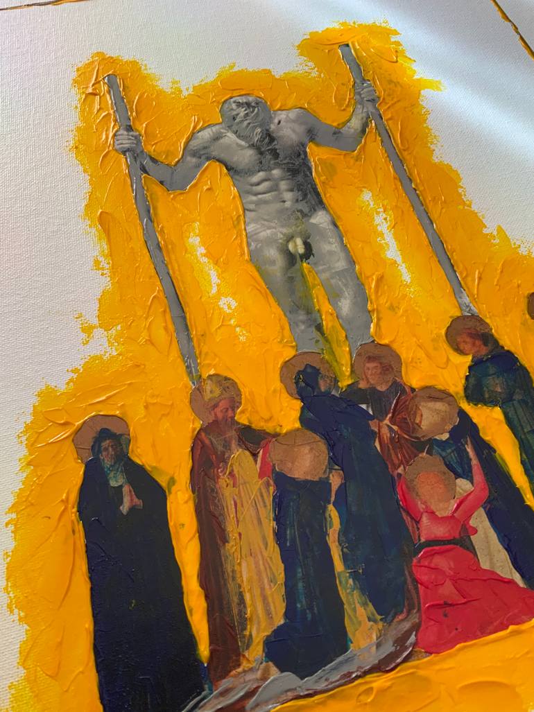 Original Surrealism Erotic Painting by Baba Yaga Balenciaga