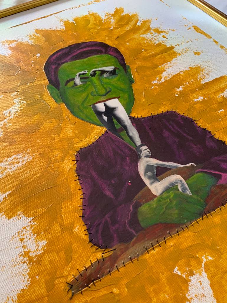 Original Surrealism People Painting by Baba Yaga Balenciaga