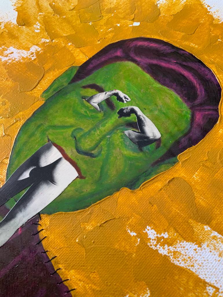 Original Surrealism People Painting by Baba Yaga Balenciaga