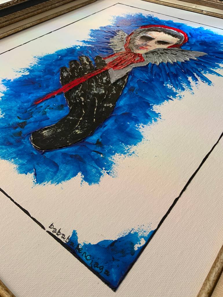 Original Surrealism Abstract Painting by Baba Yaga Balenciaga