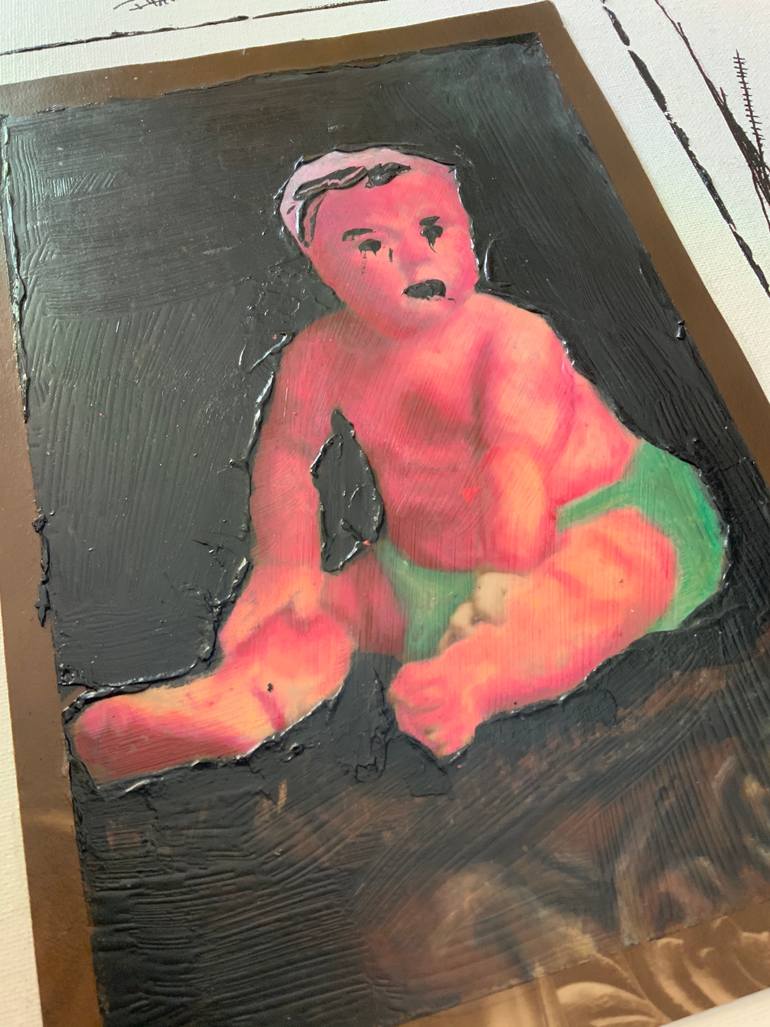 Original Abstract People Painting by Baba Yaga Balenciaga