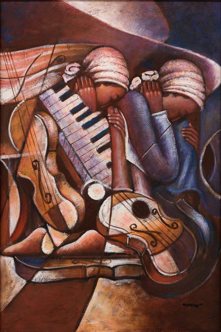 Original Expressionism Music Paintings by Verno Studios
