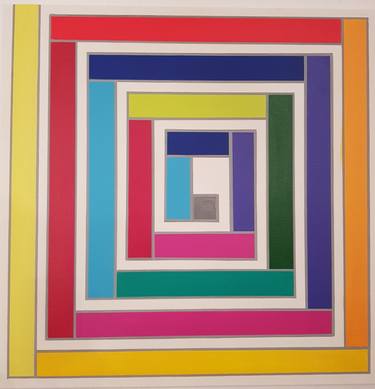 Original Bauhaus Abstract Painting by  A R T U S