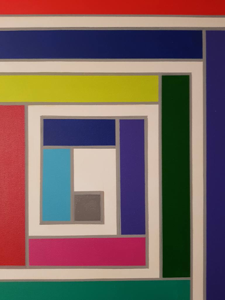 Original Bauhaus Abstract Painting by  A R T U S