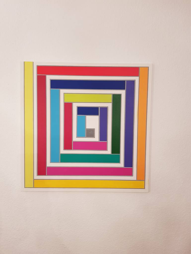 Original Bauhaus Abstract Painting by  A R T U S