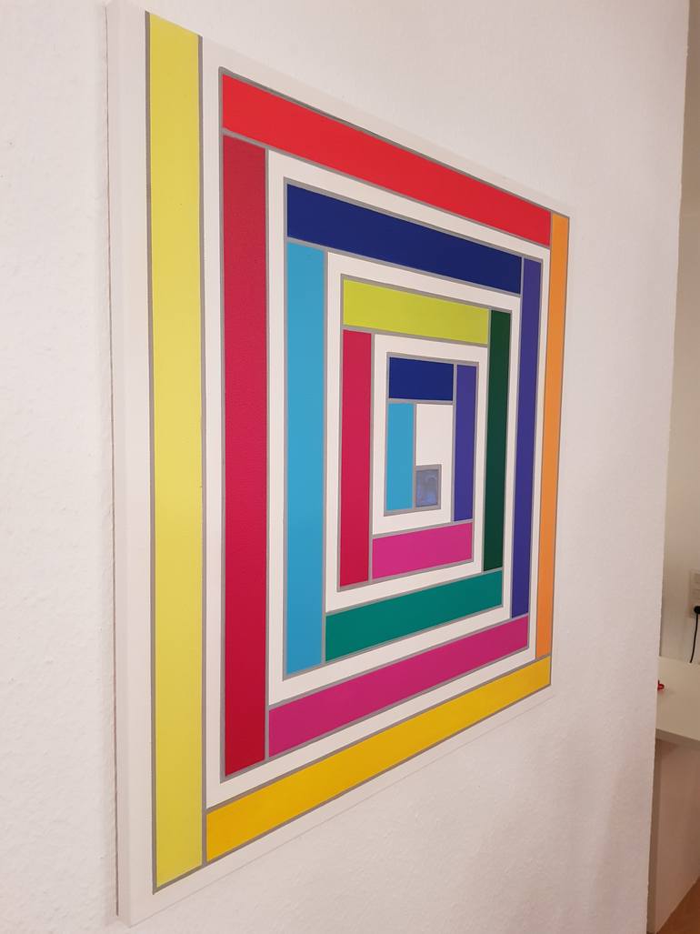 Original Bauhaus Abstract Painting by  A R T U S