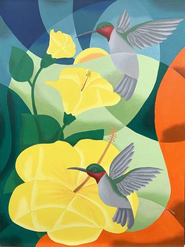 Print of Cubism Nature Paintings by Weldon Llames