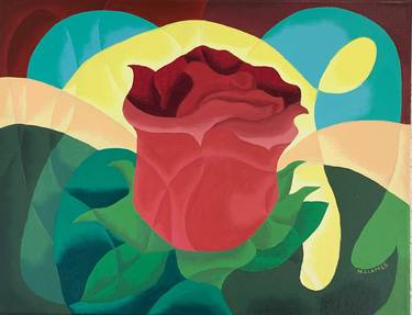 Original Cubism Floral Paintings by Weldon Llames