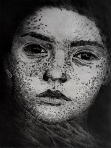 Original Expressionism Portrait Printmaking by Olivia Pegoraro