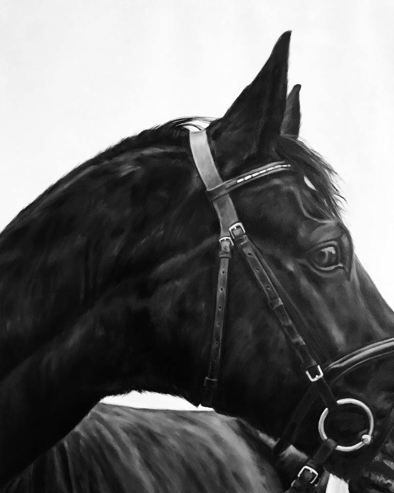 Original Photorealism Horse Painting by Irina Ivlieva