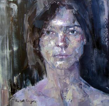 Original Expressionism Portrait Paintings by Victor Grigore