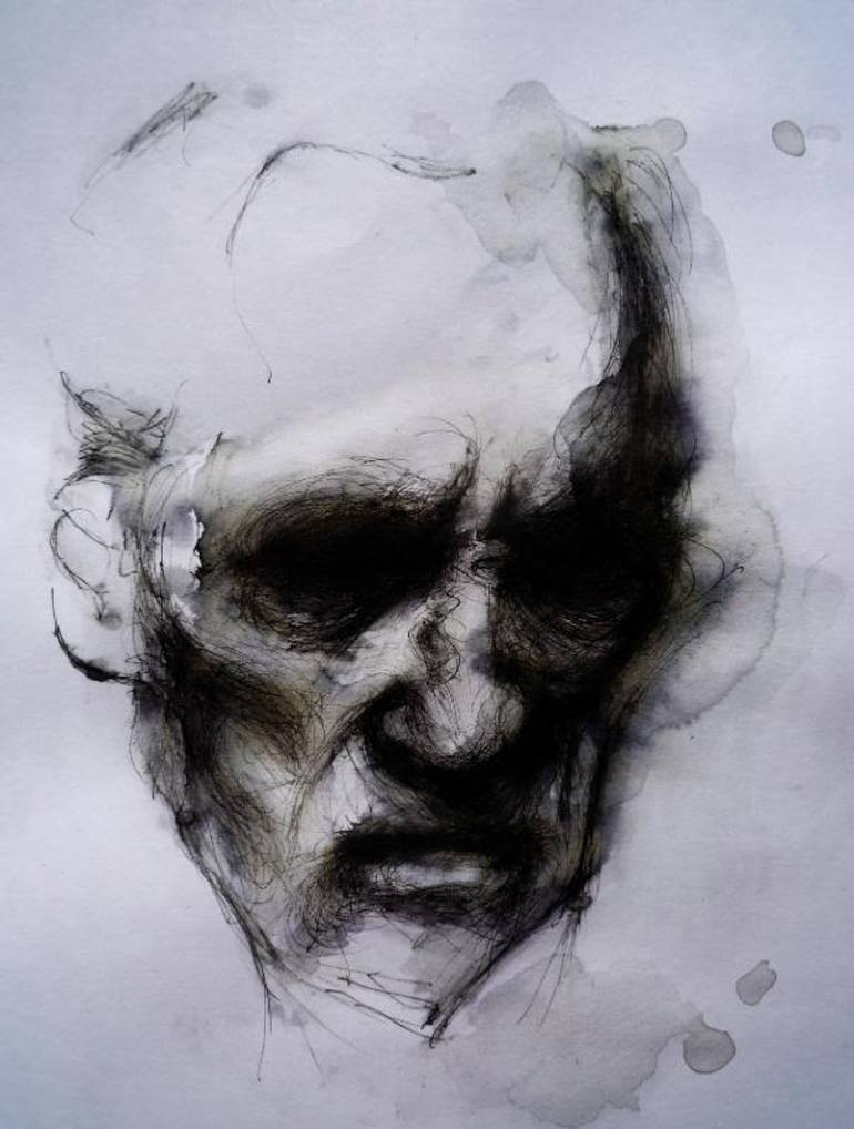 b Drawing by simon riley | Saatchi Art