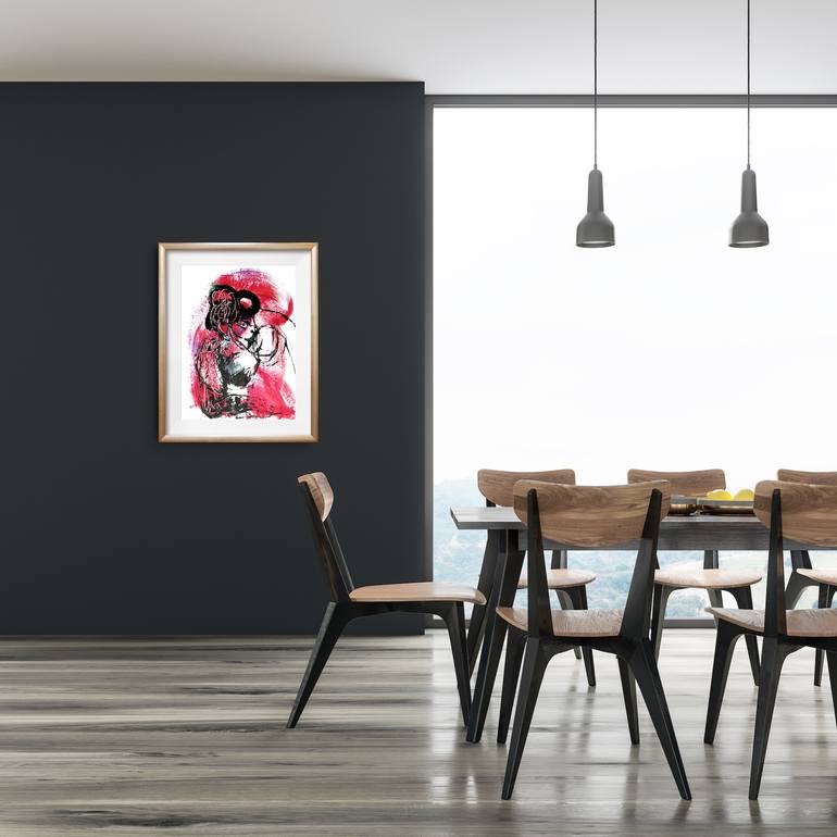 Original Abstract Expressionism Women Painting by Polina Givago