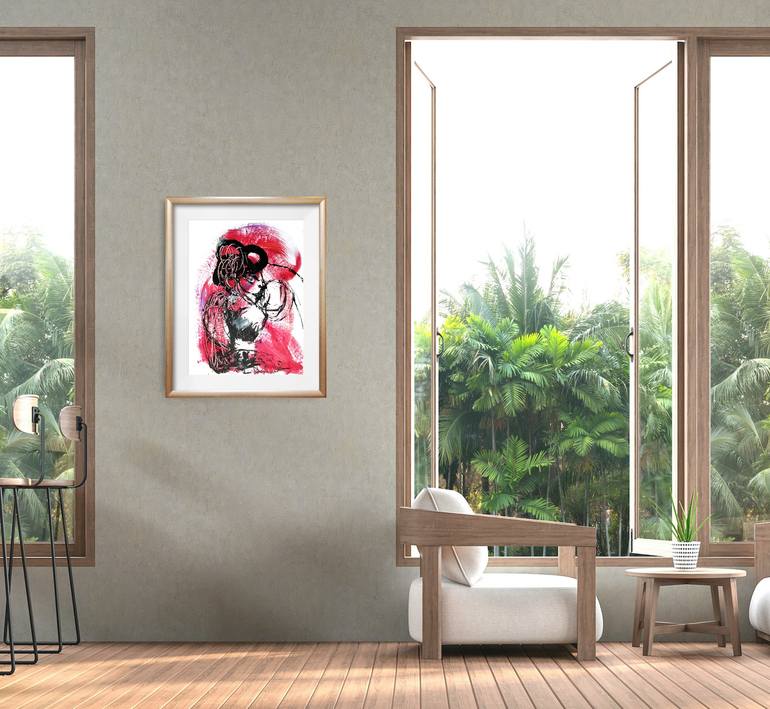 Original Abstract Expressionism Women Painting by Polina Givago