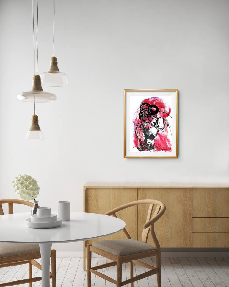 Original Abstract Expressionism Women Painting by Polina Givago