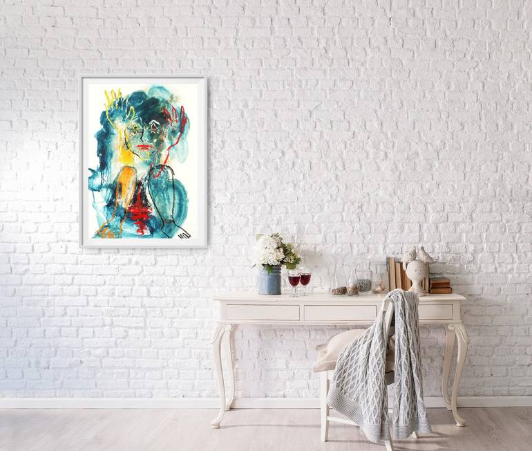 Original Expressionism Women Painting by Polina Givago