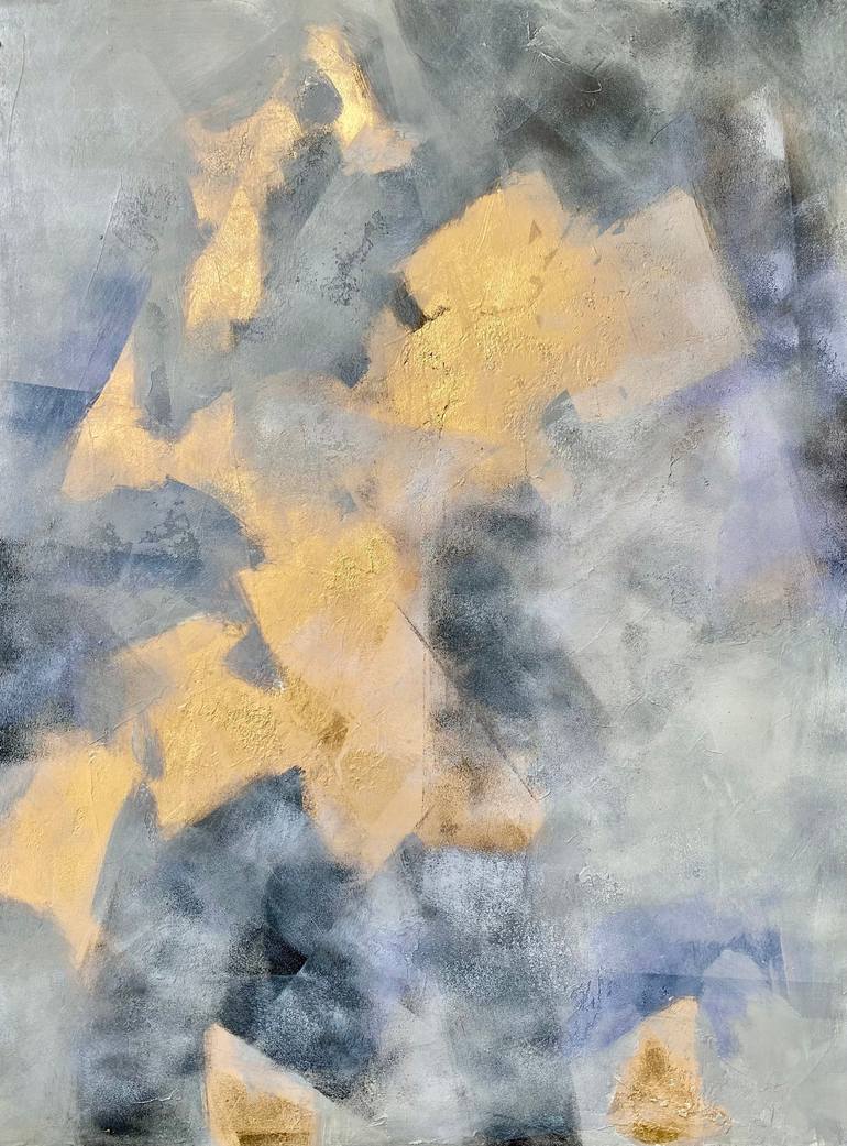 Gold Painting. Gray Modern Decor. Grey And Gold Art Living Room. Decor