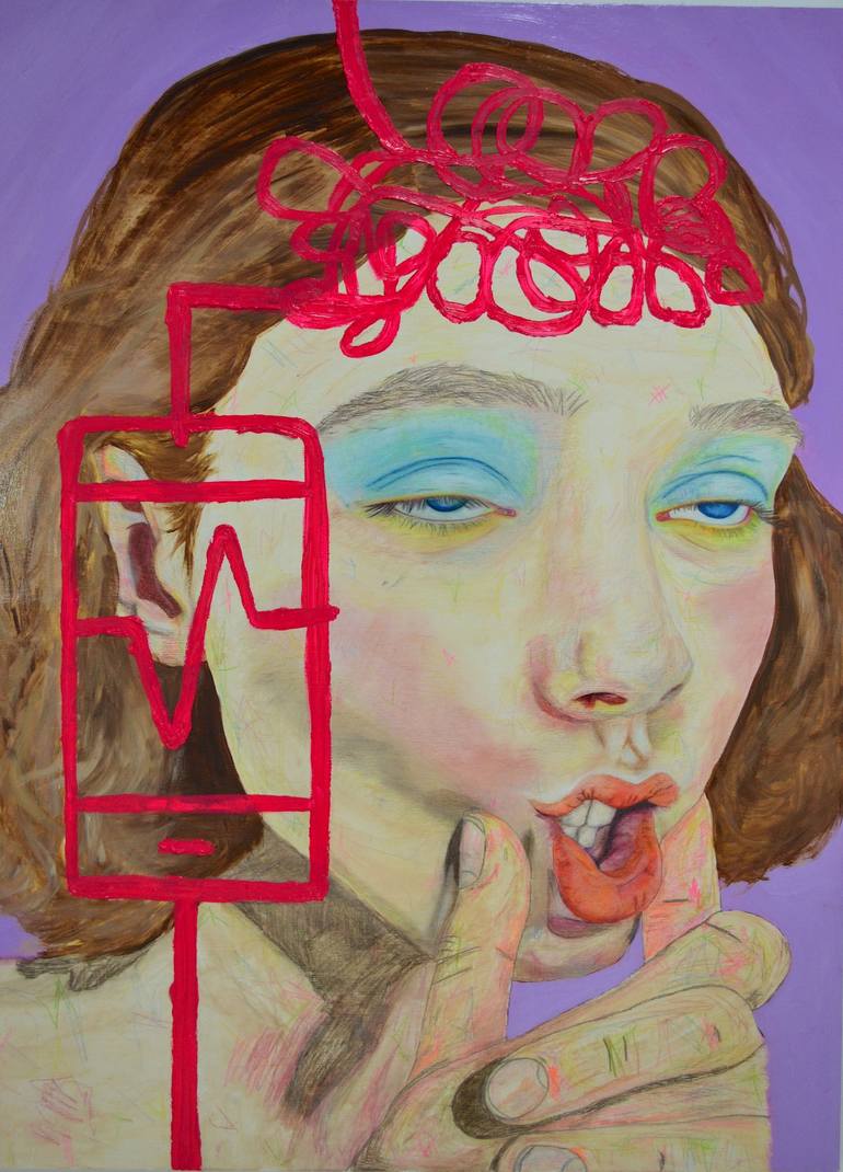 Original Art Deco Portrait Paintings by Autumn Leppla