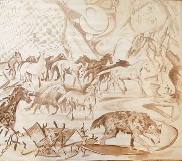 Print of Abstract Animal Paintings by John David Hart