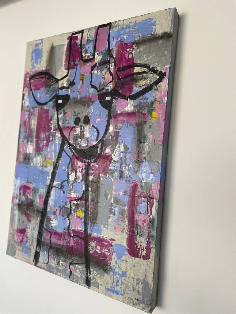 Original Abstract Expressionism Animal Painting by Nina Vendemiati