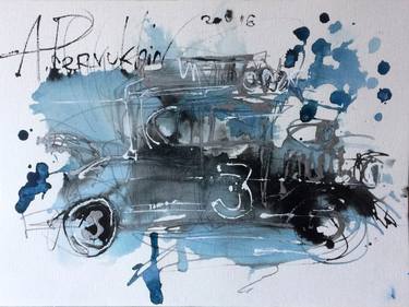 Print of Abstract Expressionism Automobile Paintings by Alexey Pervukhin