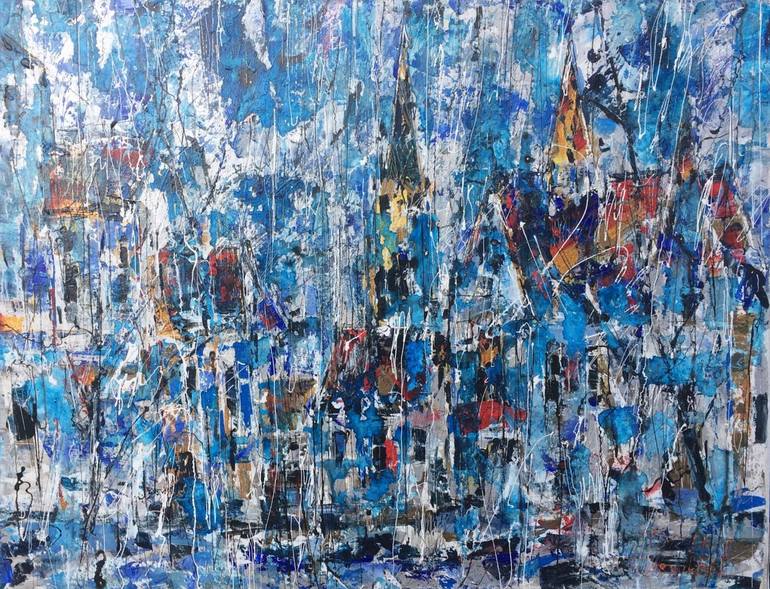 Blue Amsterdam Painting by Alexey Pervukhin | Saatchi Art