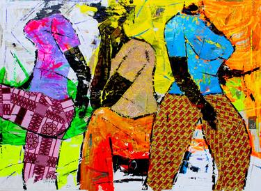 Original Expressionism World Culture Mixed Media by Obi Nwaegbe
