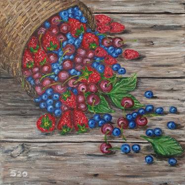 Original Figurative Food Paintings by Sandra Anic