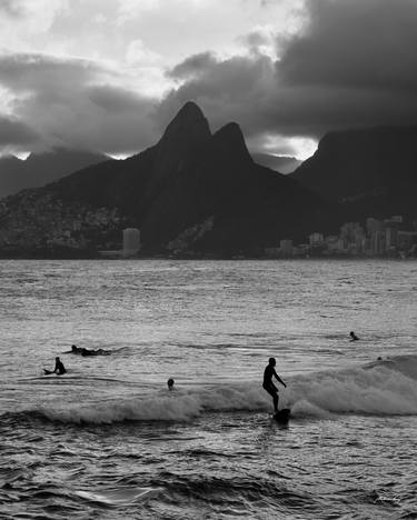 Surfers in Rio de Janeiro - II (BW) thumb