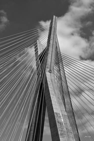 Cable-stayed bridge (BW) thumb