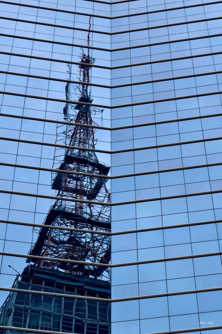 Original Architecture Photography by Martiniano Ferraz | Contemporary Art on Canvas | Reflection of the tower