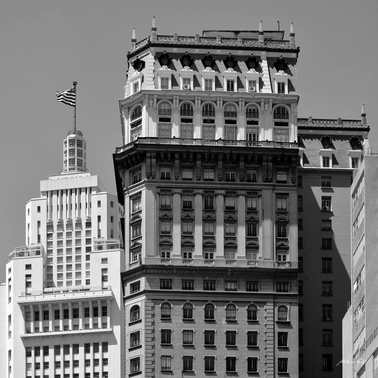 Original Architecture Photography by Martiniano Ferraz | Black & White Art on Canvas | Altino Arantes and Martinelli - 2 (BW)
