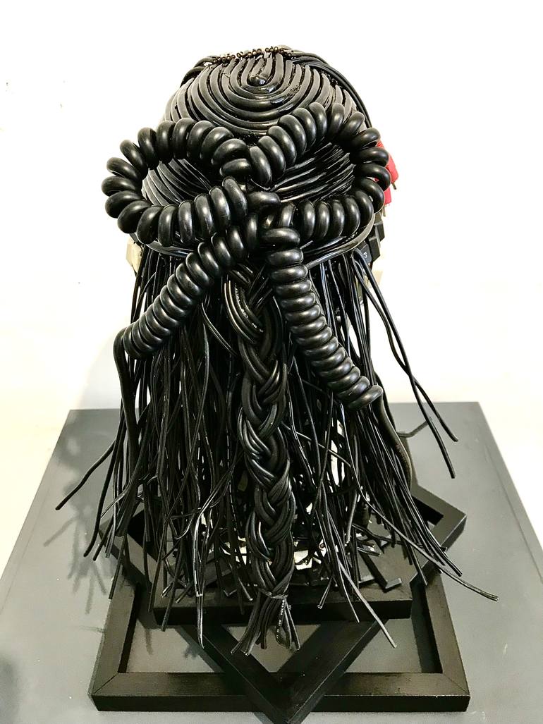 Original Conceptual Science/Technology Sculpture by Mora Veron