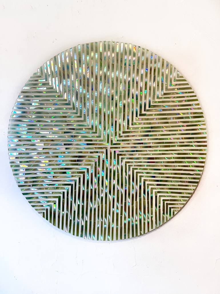 Original Abstract Geometric Painting by Mora Veron