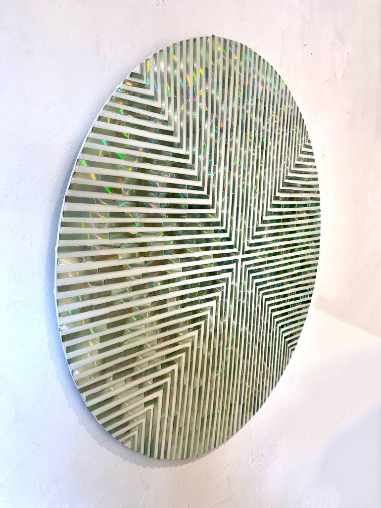 Original Abstract Geometric Painting by Mora Veron