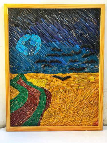 Wheatfield with crows thumb
