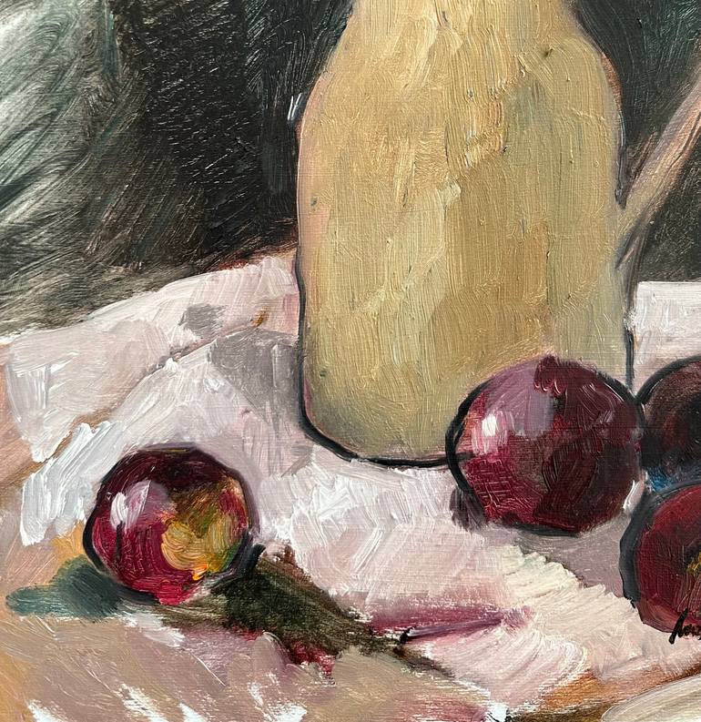 Original Abstract Expressionism Still Life Painting by Nargiz Aliyeva
