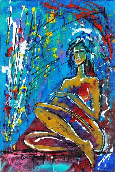 Original Abstract Expressionism Women Paintings by GENER ART