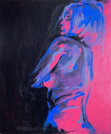 Original Abstract Expressionism Nude Paintings by Marianna Hilevich